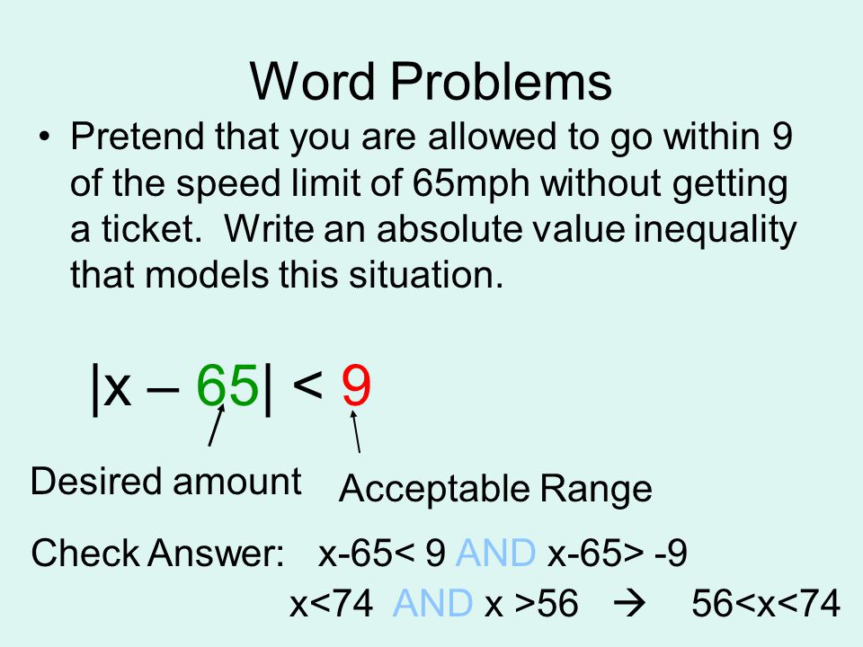absolute value word problems worksheet answers